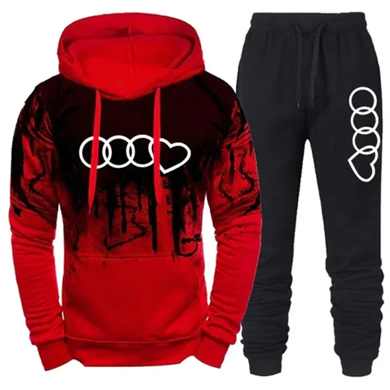 Mens Tracksuit Hot Sale Splash-ink Hoodies Or Sweatpants High Quality Male Dialy Casual Sports Jogging Set Autumn Winter Outfits