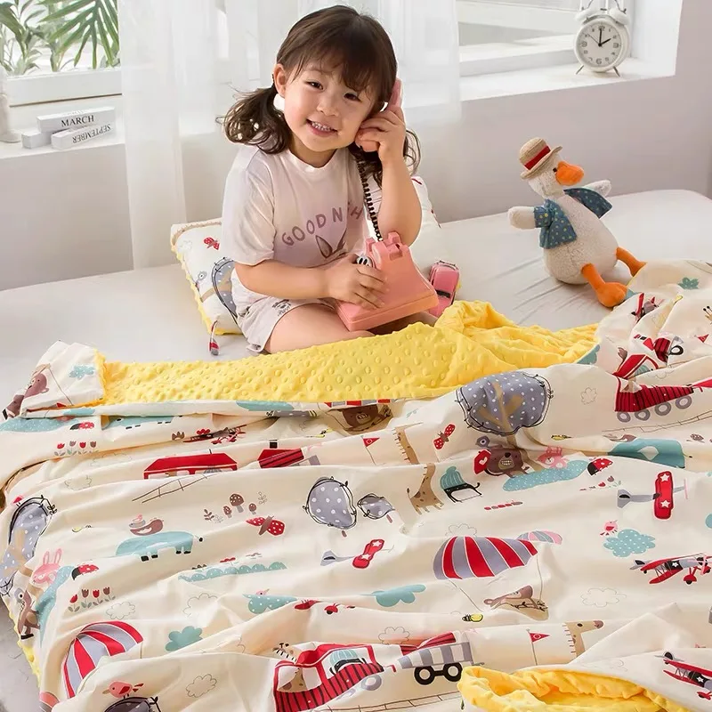 Autumn and winter children's thickened blanket swaddle children's blanket soothes baby comfortable newborn quilt