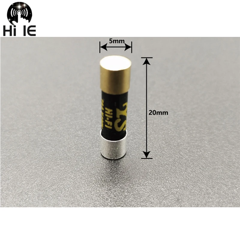 1pcs High-end HIFI Gold Silver Plated Nano Fuse CD Audio Amplifier Tube Amp Decoder Fuse Slow Blow Fuse 6x32mm 5x20mm