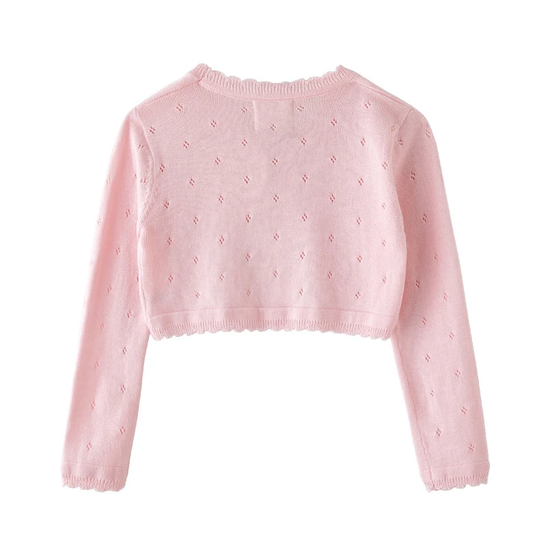 Baby Girl Shawl Jacket Summer Infant Cardigan Outerwear Baby Clothes Knit Sweater Thin Sun-protective Clothing Short Coat Tops