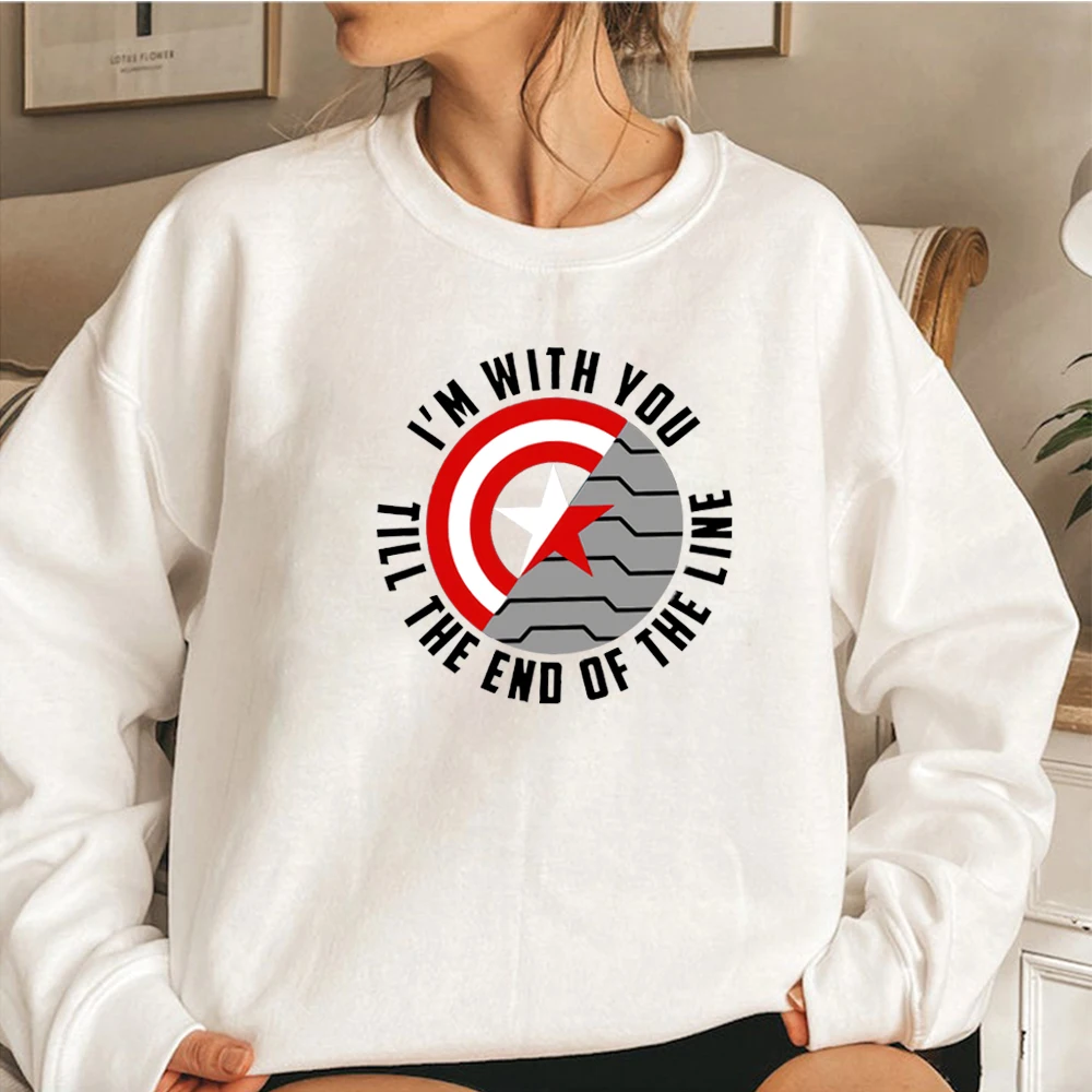 Vintage Barnes Est. 1917 Sweatshirt Women Bucky Barnes Winter Soldier Hoodie Tv Show Inspired Fleece Female Crewneck Sweatshirt