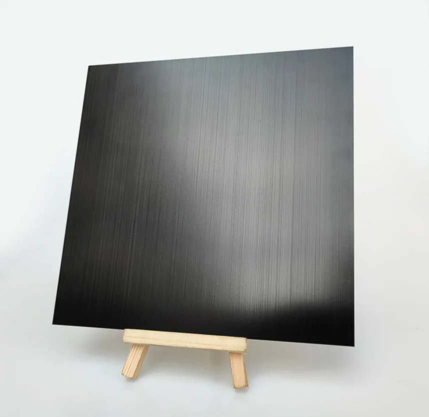 0.5/0.8/1.0/1.5/2.0mm Black Brushed Anodized Aluminum new 2025 Plate, Aluminum Alloy Flat Plate 100x100mm 200x200mm 300x300mm