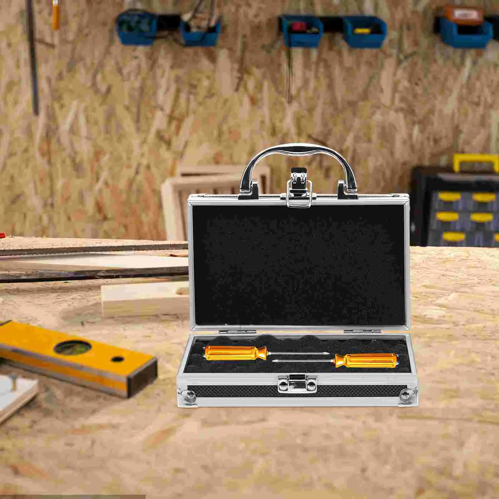 Toolbox Organizers Toolboxes Metal Tools Case Multifunctional Aluminum Suitcase Hard Aluminium Alloy Tool Box 80*110*55mm