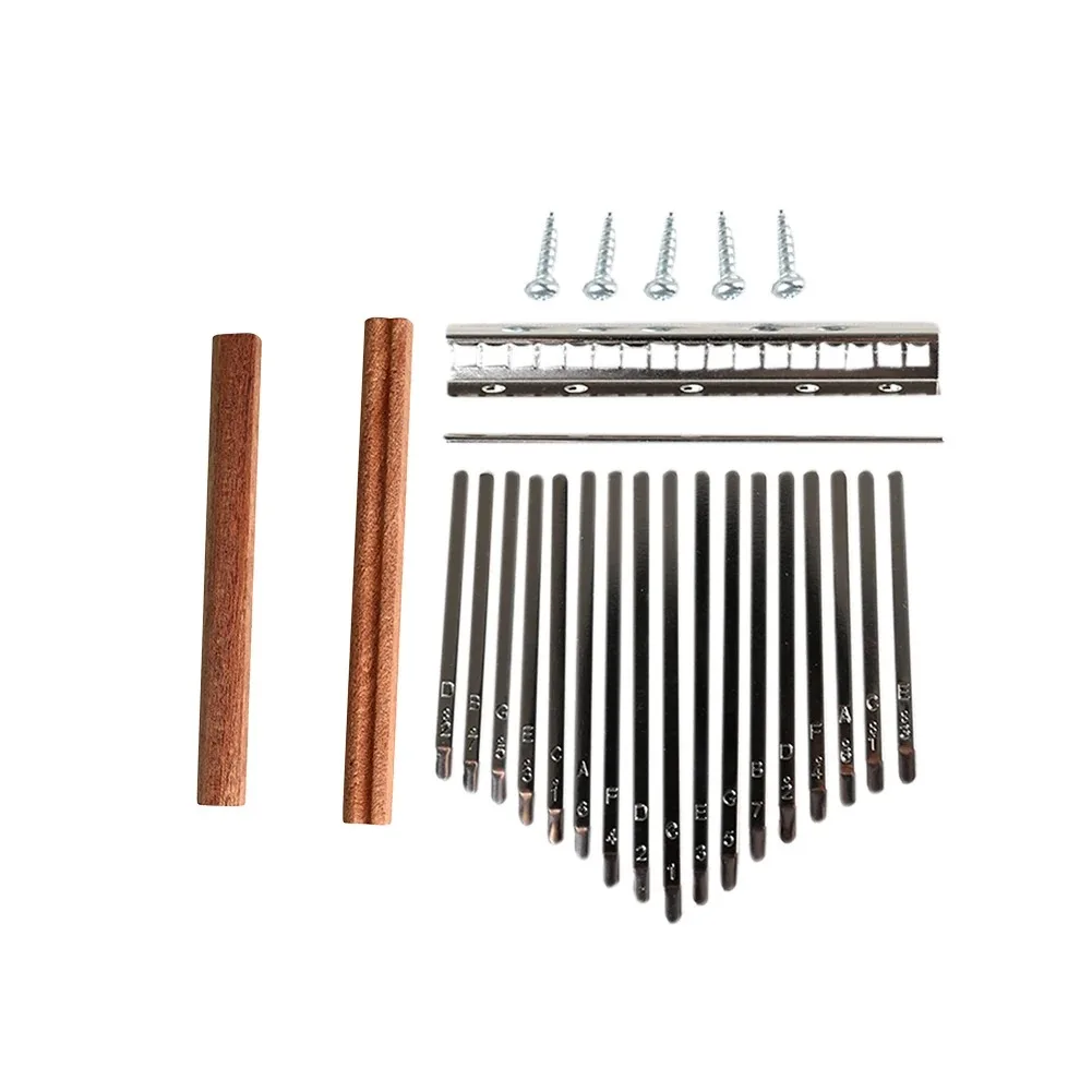 17-Key Kalimba DIY Set Durable Thumb Piano Steel Key Wood Bridge Shrapnel Lettering Keyboard Musical Instrument Accessories