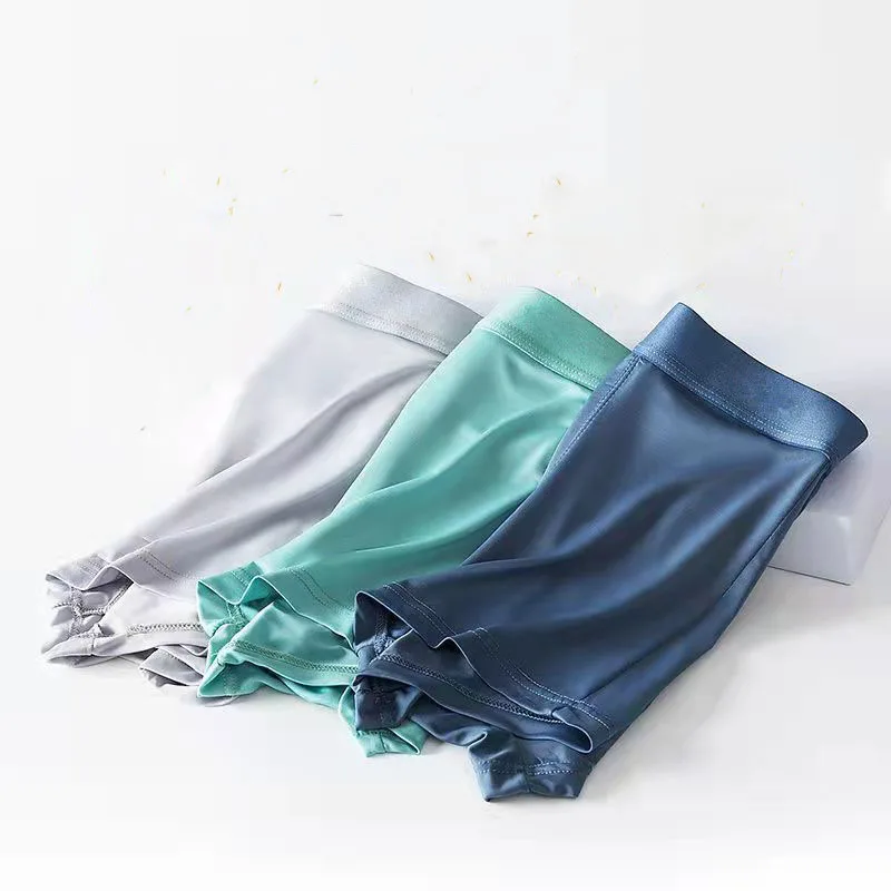 3Pcs/Lot Boxers Briefs Men Boxer Underwear 2025 Transparentes Hombre Panties Shorts Lingerie new Summer Ice Silk Underpants