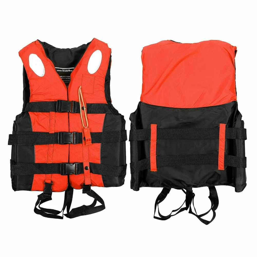 Boating Outdoor Universal Swimming Skiing Driving Vest Survival Suit Polyester Life Jacket For Adult Kids Swimming Accessories smile