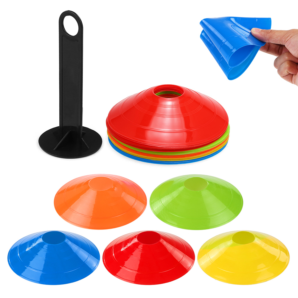 pcs Agility Disc Cone Set Multi Sport Training Space Cones with Plastic Stand Holder for Soccer Football Ball Game