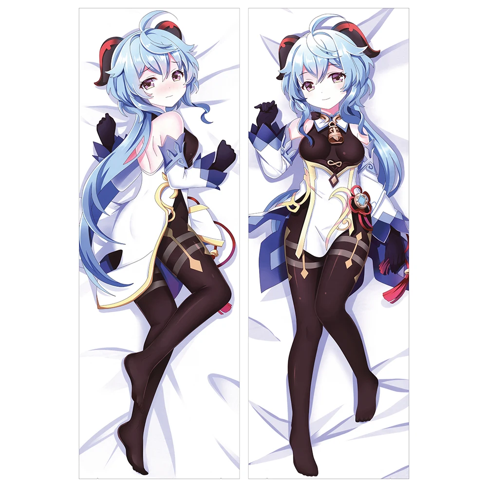 Genshin Impact Ganyu Zhongli Dakimakura Hing Body new 2025 Pillow Case Anime Game Otaku Pillow Cover Home Decoration