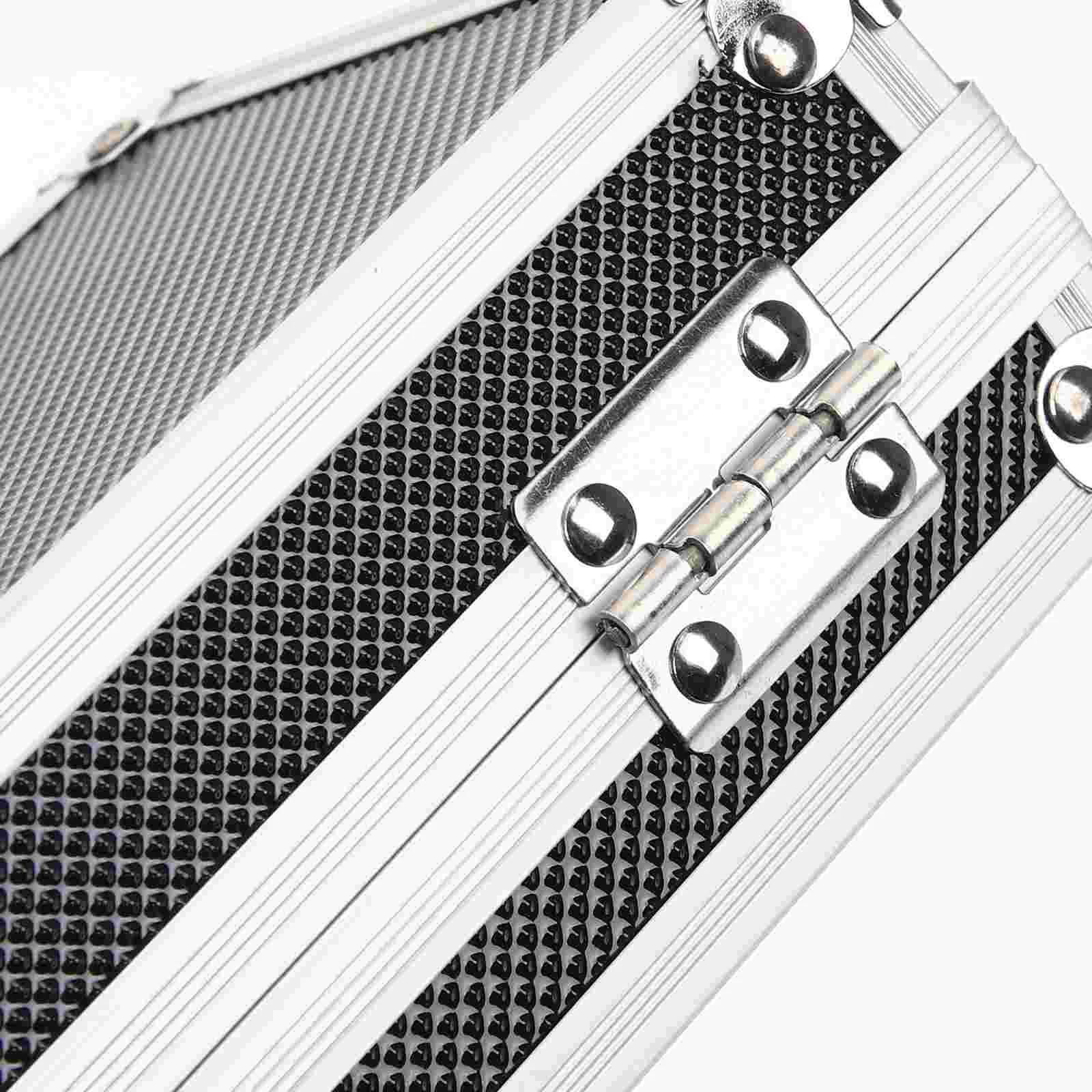 Toolbox Organizers Toolboxes Metal Tools Case Multifunctional Aluminum Suitcase Hard Aluminium Alloy Tool Box 80*110*55mm