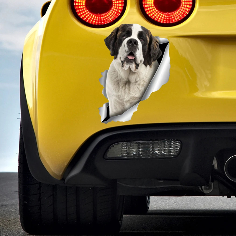 V1154# new Car Sticker Saint Bernard Dog Pet Waterproof Vinyl Decal 2025 Car Accessories Decor Pegatinas Para Coche