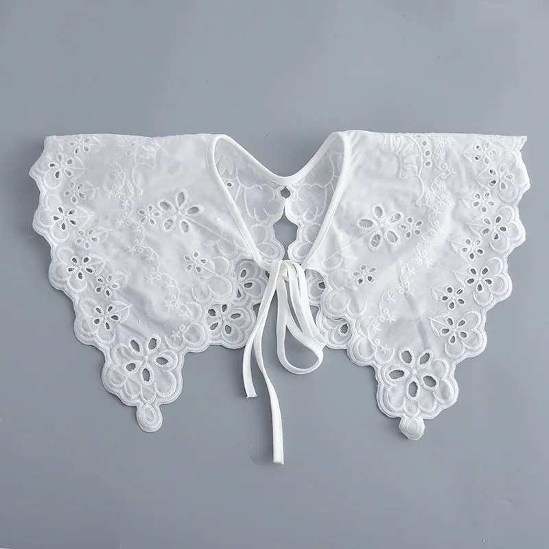 Hollow OUt Detachable Collar 2025 Shawls for Women White Lapel Shoulder Wraps Small Cape Fake Collar Sweater Small Cape new False Collar