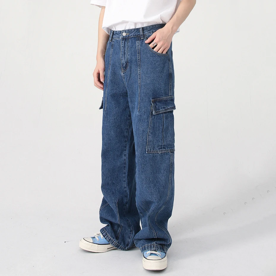 Vintage Baggy new Jeans Men 2025 Black Blue Loose Cargo Jeans 2023 Casual Denim Pants Streetwear Haruku Hip Hop Y2K Jeans Retro