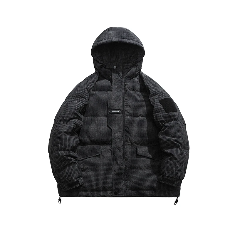 -20Degree Winter Down Jacket Men Hooded Zip-Up Warm Thickened Couples Outdoor Short Puffer Jacket Cold Jacket Men's Windbreaker
