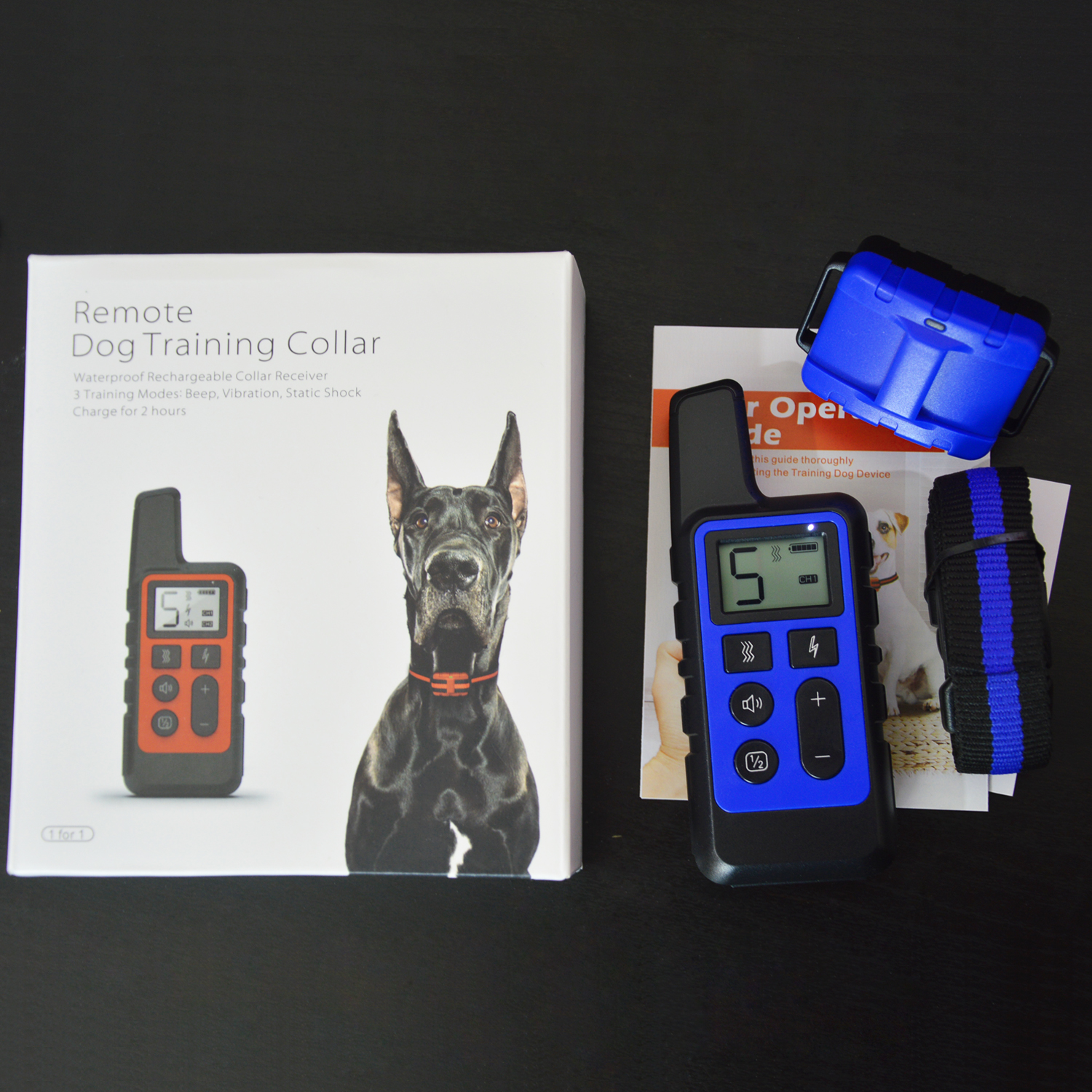 1PC Dog Training Collar/Portable Remote Control Electric Bark Stopper Waterproof Pet Training Device With Beep Shock