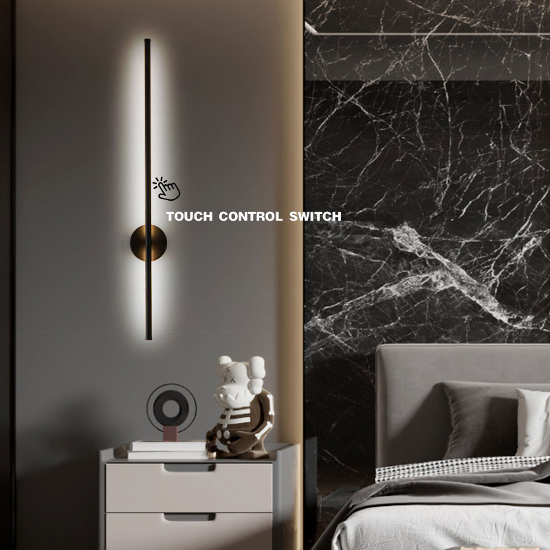 Nordic 360° Rotatable LED Wall Lights Touch Dimmable Wall Lamps for TV Background 8w 12w 16w 20w Interior Lighting Fixture Home