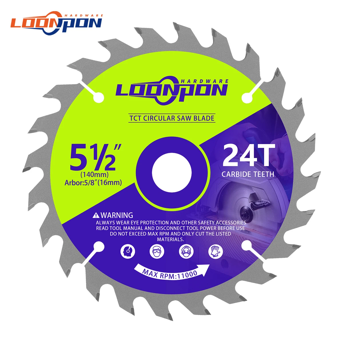 1pc 5-1/2" 5.5 inch TCT Circular Saw Blade Wheel Discs for Wood Cutting 140mm 24T Carbide Cutting Disc Woodworking Saw Blade