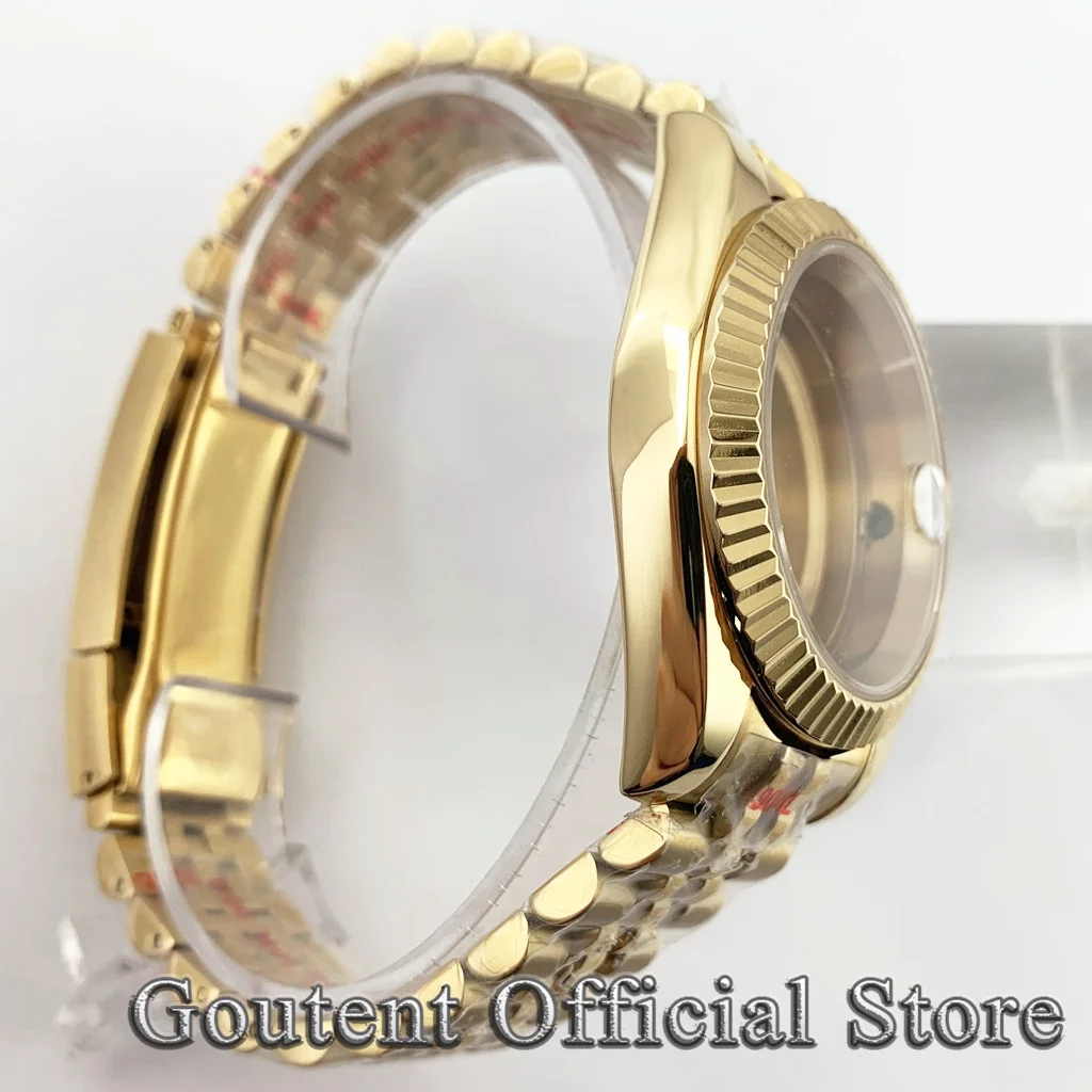 Goutent 36mm 39mm Sapphire Glass Men's watch Case Fit NH34 NH35 NH36 ETA 2824 PT5000 ST2130 Dial Movement