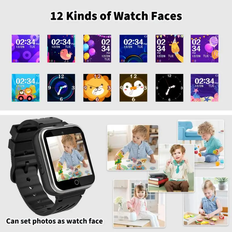 Kids Smart Watch With 24 Games Pedometer Toddler Watch With Dual Camera Electronics Educational Toys Smart Watches
