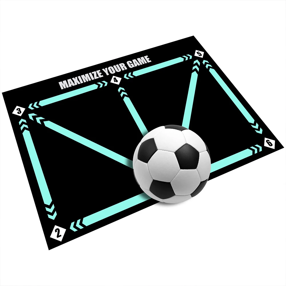 Football Training Mat Kids Adult Dribble Training Mat Carpet Soccer Basketball Training Mat Training Footstep for Indoor Ourdoor