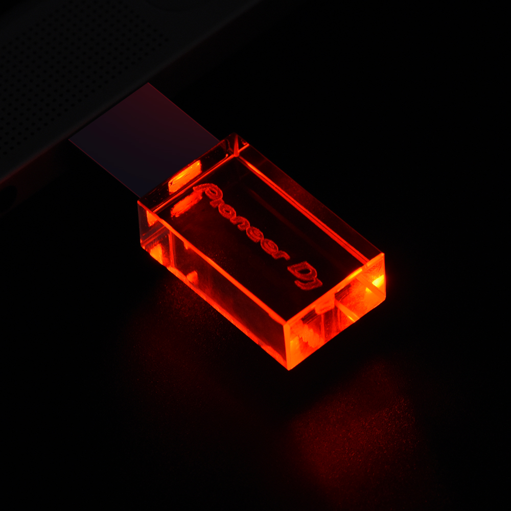 Colorful LED Light Pioneer DJ Premium USB Flash Drive 64GB High Speed Writing Reading Memory Stick 32GB Free LOGO Pen Drive 16GB