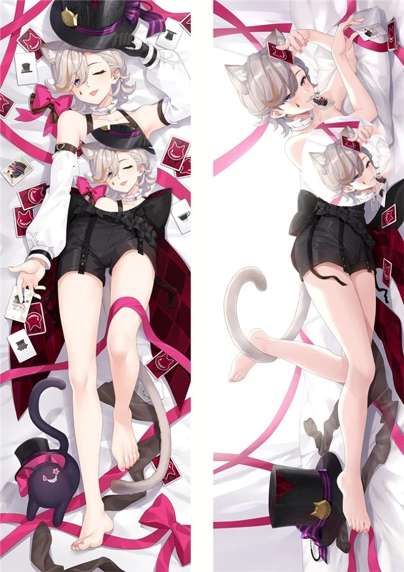 Game Impact Lyney Cosplay Dakimakura Pillow Case Hugging Body Prop