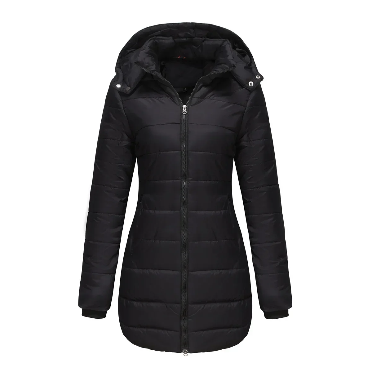 Puffer Quilted Jacket Women Autumn Winter Jackets for Women 2023 Long Parkas Plus Big Large Size Navy Gray Black Green Red New