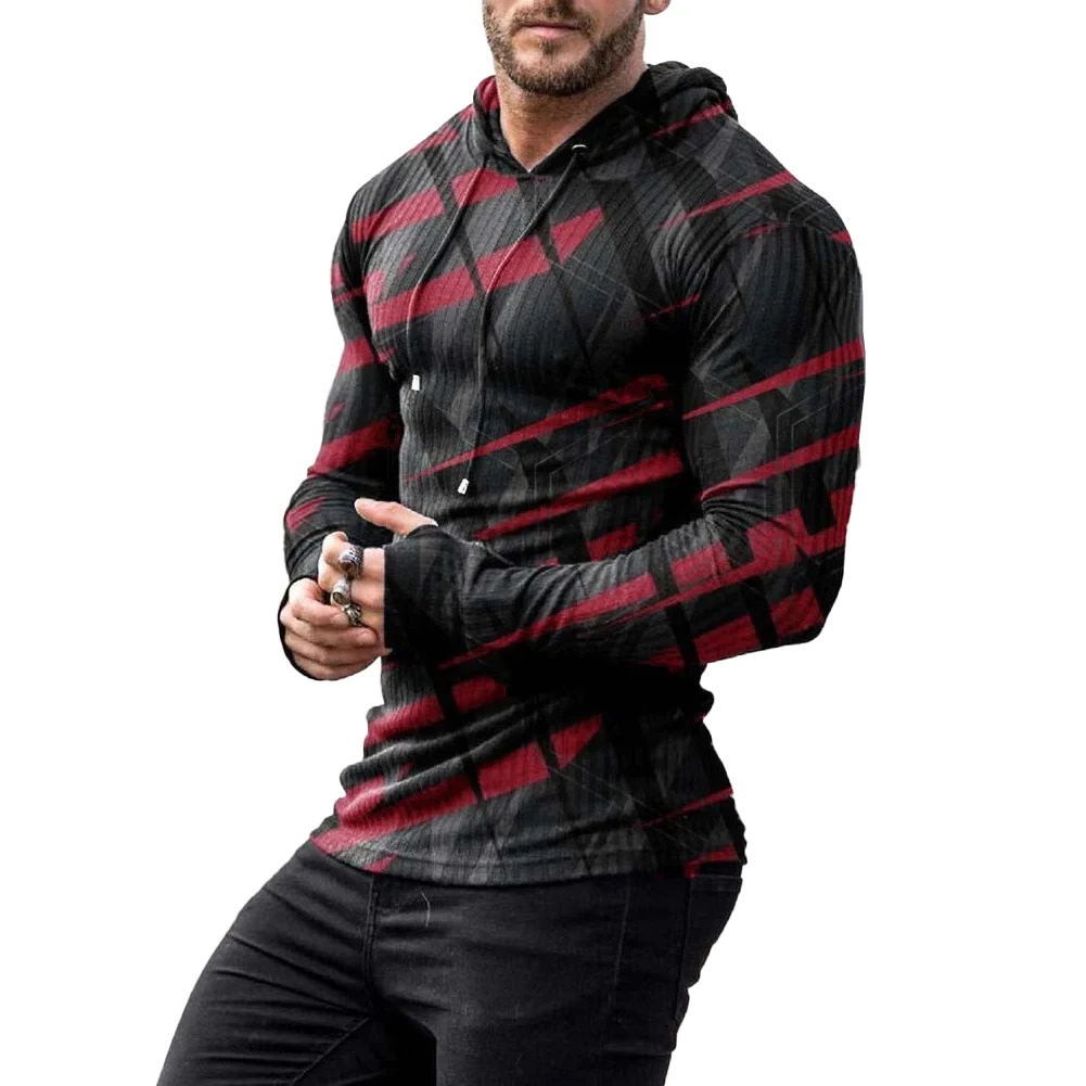 Men new Print Pullover Hoodies Hooded Sweatshirts Long Sleeve Jumper Muscle Tops Hot Sale Creative Pullover 2025 Autumn Winter Hoody