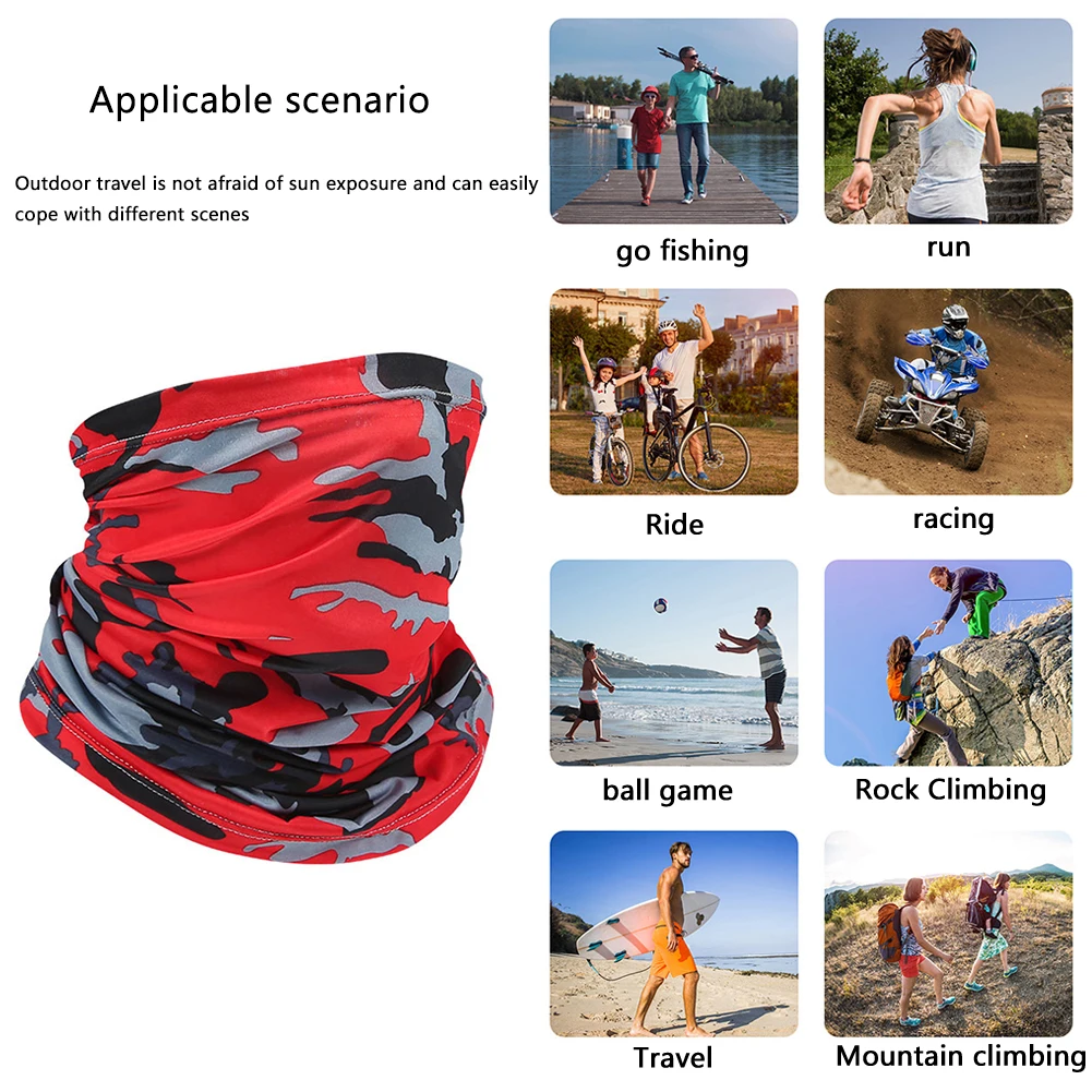 Sports Scarf Bandana Balaclava Neck Warmer Cycling Hiking Tube Face Head Wrap Cover Riding Headband Motorcycle Face Mask Camping