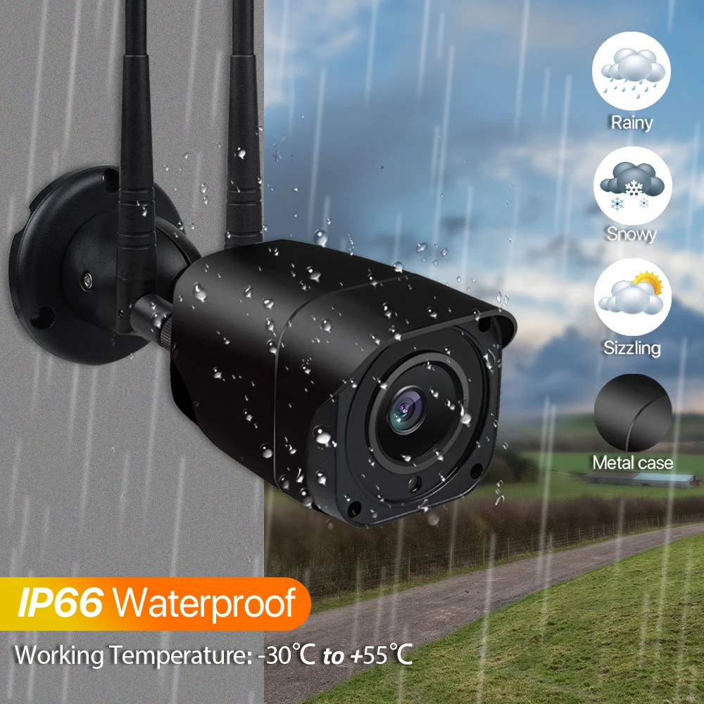 5MP HD Bullet IP Camera 4G Sim Card GSM Outdoor Metal Shell WIFI Camera Ai Tracking Audio Video Surveillance CCTV Cam Camhi
