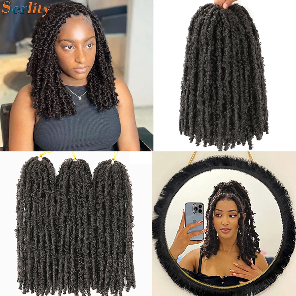 Butterfly Locs Crochet Hair 12 14 Inches Distressed Butterfly Locks Hair Meche Naturel Crochet Braids Bob Soft Locs Twist Braid