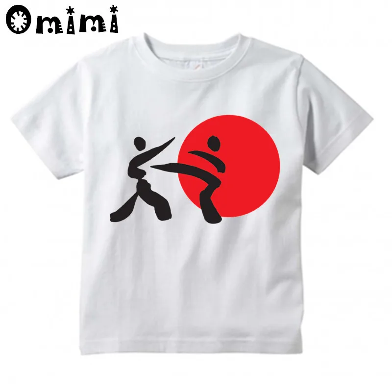 new Boys/Girls Karate KICK MMA SHOTOKAN 2025 Design T Shirt Kids Great Casual Short Sleeve Tops Children's Funny Japanese Kanji T-Shirt