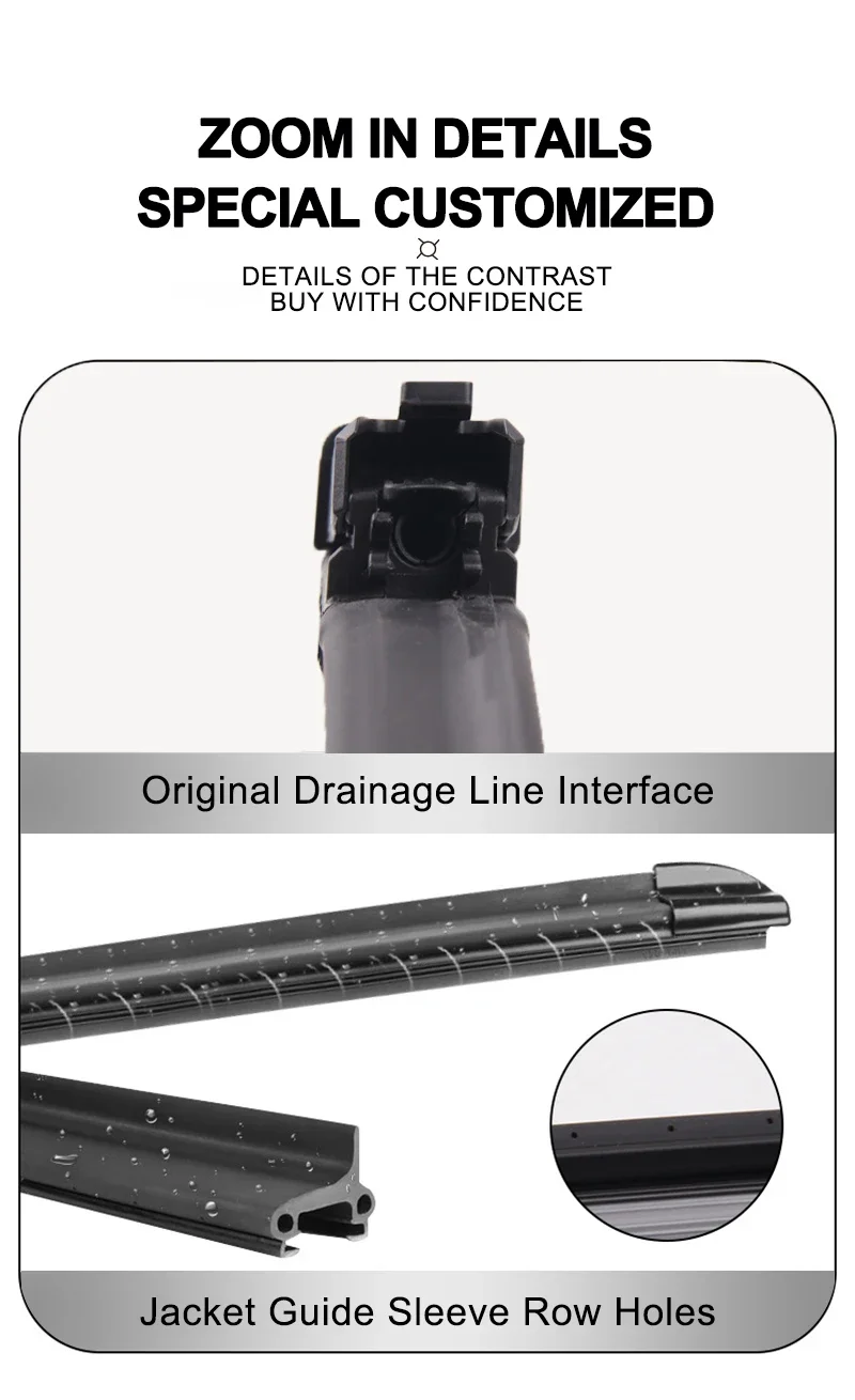 For Tesla Model X 2015~2022 Spray Washer Water Wiper Blades Injectors Car Accessories Multifunctional Front Window Cleaning Part