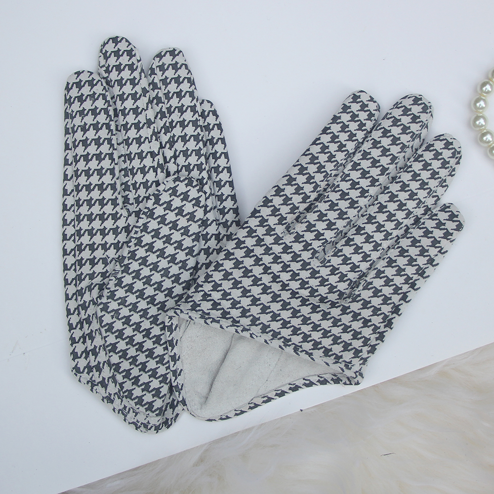 Women's Suede Leather Gloves with Half Palm Design - Super Soft Sheepskin Material