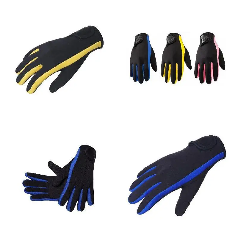 Pair mm Neoprene Skid proof Diving Gloves Non slip Scuba Surfing Snorkeling Kayaking Five Finger Glove