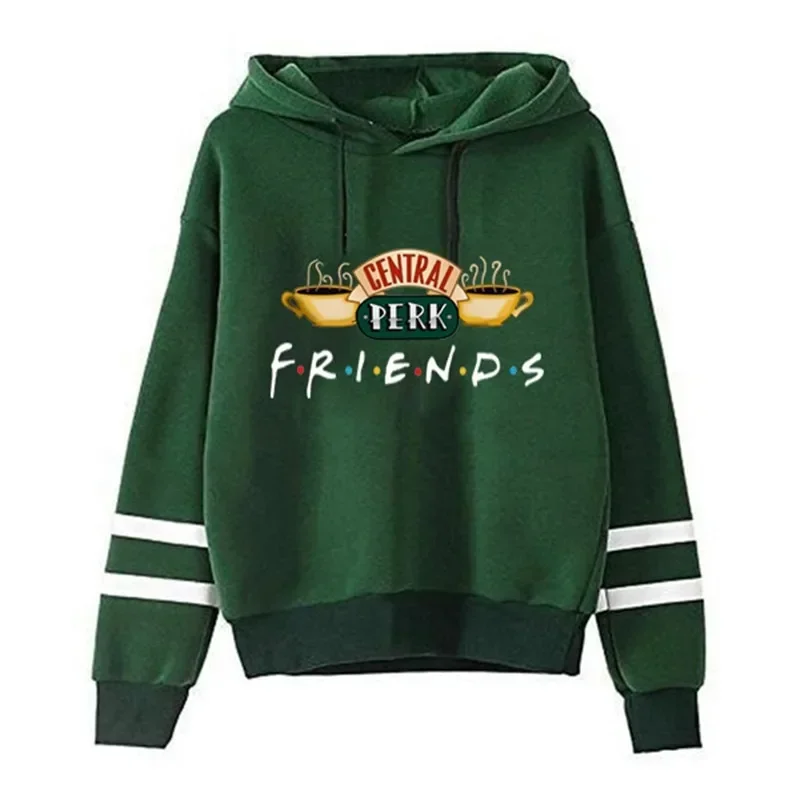 Friends Letter Printing Hoodies for Women Daily Sport Pullover Sweatshirt Casual Female Fleece Loose Outdoors Tops