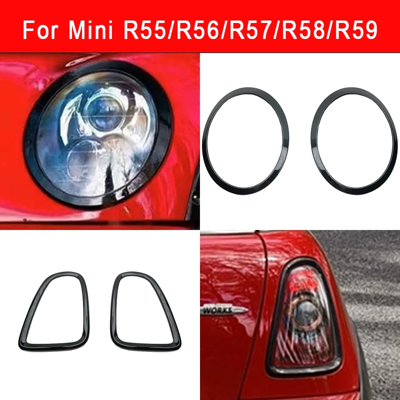 For Mini Cooper One S R50 R52 R53 R55 R56 R57 R58 R59 R60 F54 F60 Car Headlight Head Tail Light Rear Lamps Frame Cover Stickers