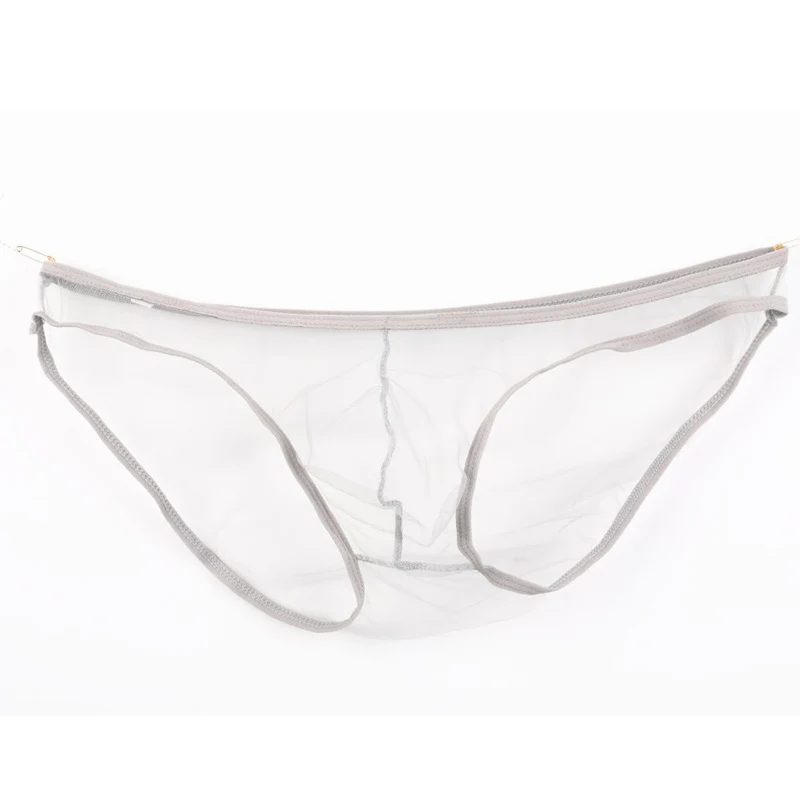 Men Mesh Underwear Ultra Thin Transparent Briefs Sexy Male Panties Low Rise Breathable Soft s Underpants 5
