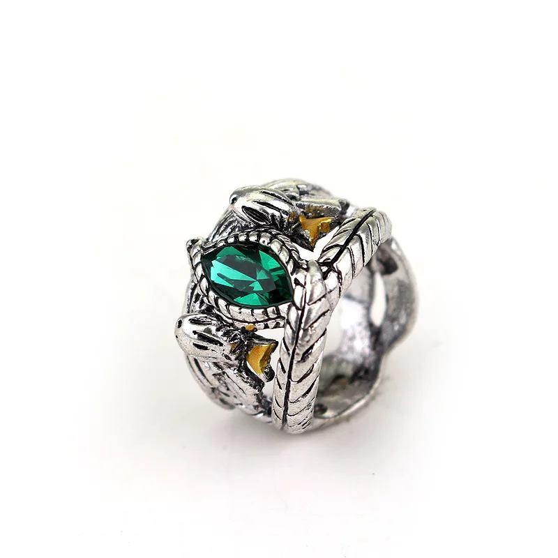 Barahir Aragorn Gondor Ring Men Women Green Crystal Ring Jewelry Wholesale