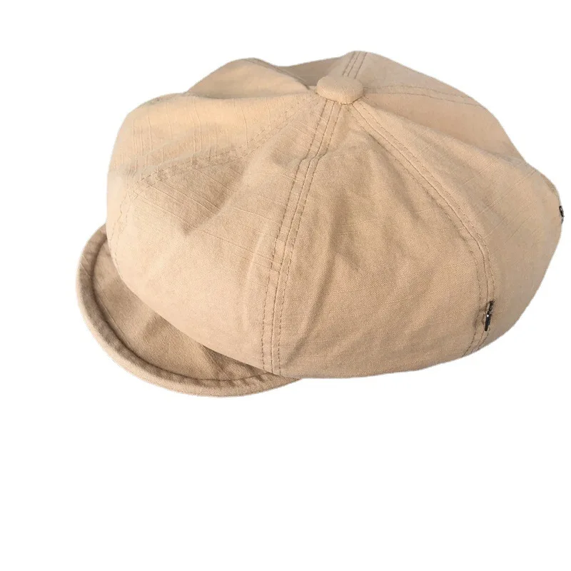 Y2K Cloud Beret Big Head 2025 Circumference Women Splicing Octagonal Berets Niche Painter Hats British Style Small new Face Gorros