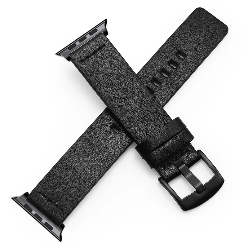 Leather Band for Apple Watch Band Ultra 8 7 6 5 4 3 2 45mm 41mm Casual correa Watch Strap Loop 44mm 42mm 40mm 38mm Bracelet