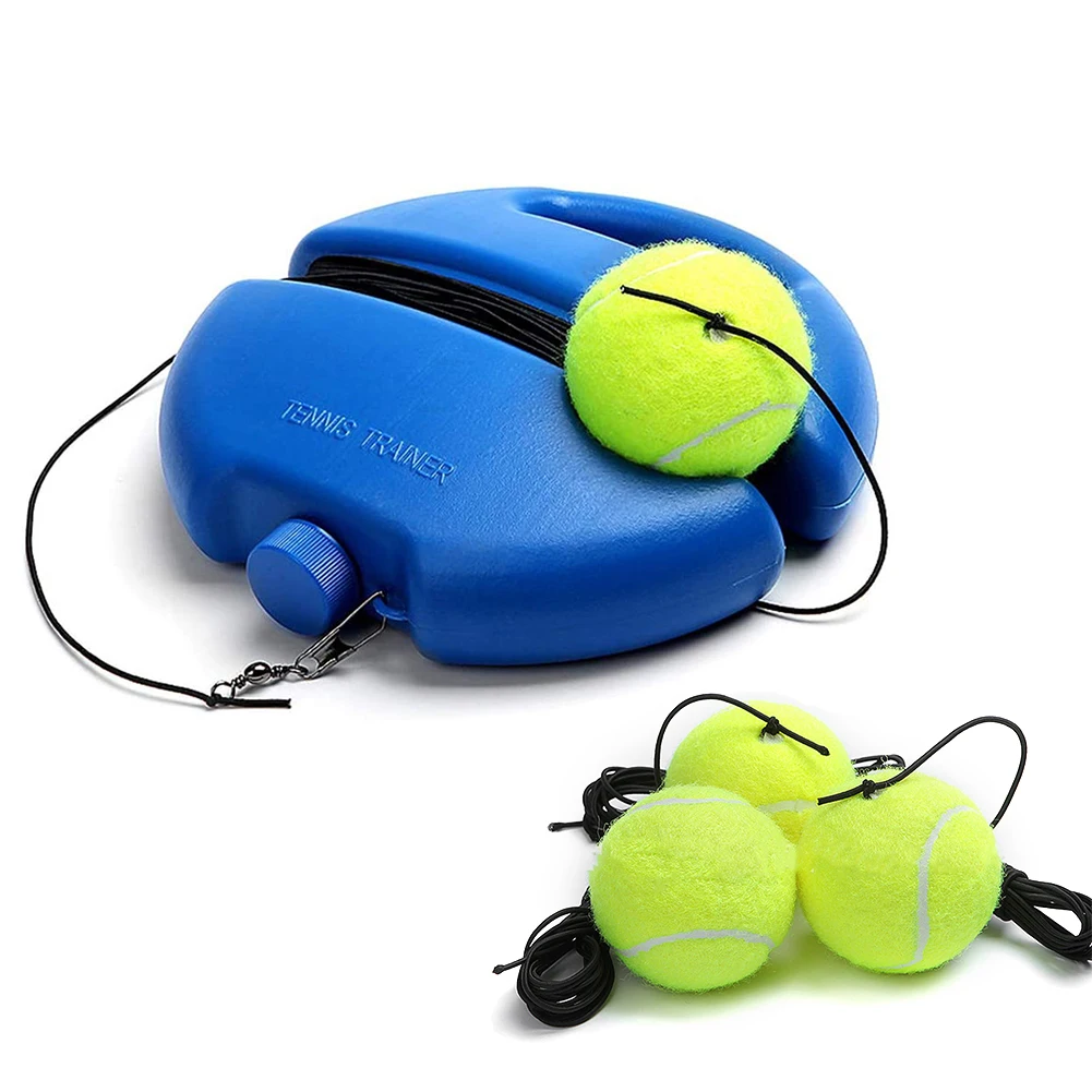 Tennis Training Aids Base with Elastic Rope Ball Practice Self-Duty Rebound Tennis Trainer Sparring Device