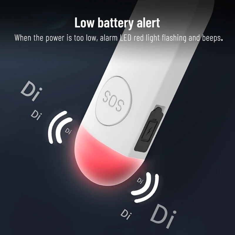 FUERS 130dB Self Defense Alarm with LED Light Rechargeable Women Kids Personal SOS Defense Safety Alarm Key Chain Emergency