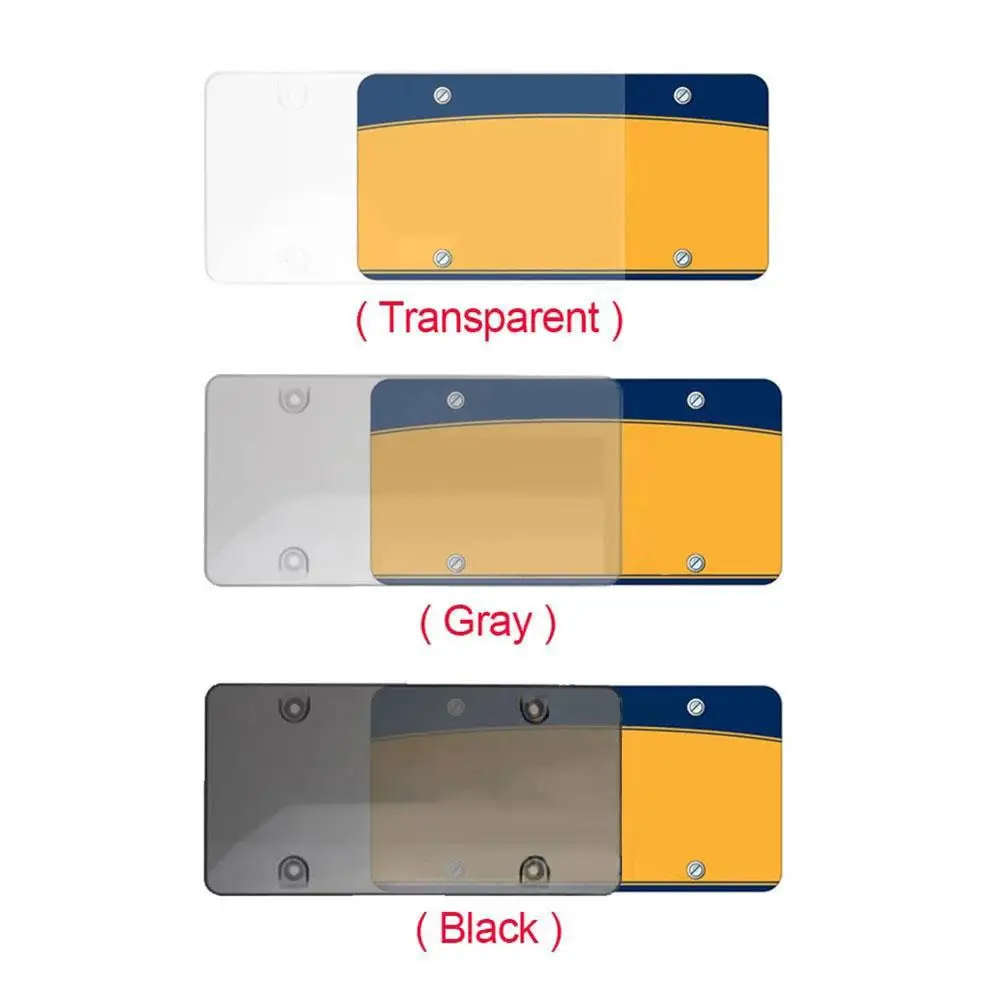 2pcs Clear Reflective new Anti Speed Red Light Toll Camera 2025 Stopper License Plate Cover Modified License Plate Protective Shell