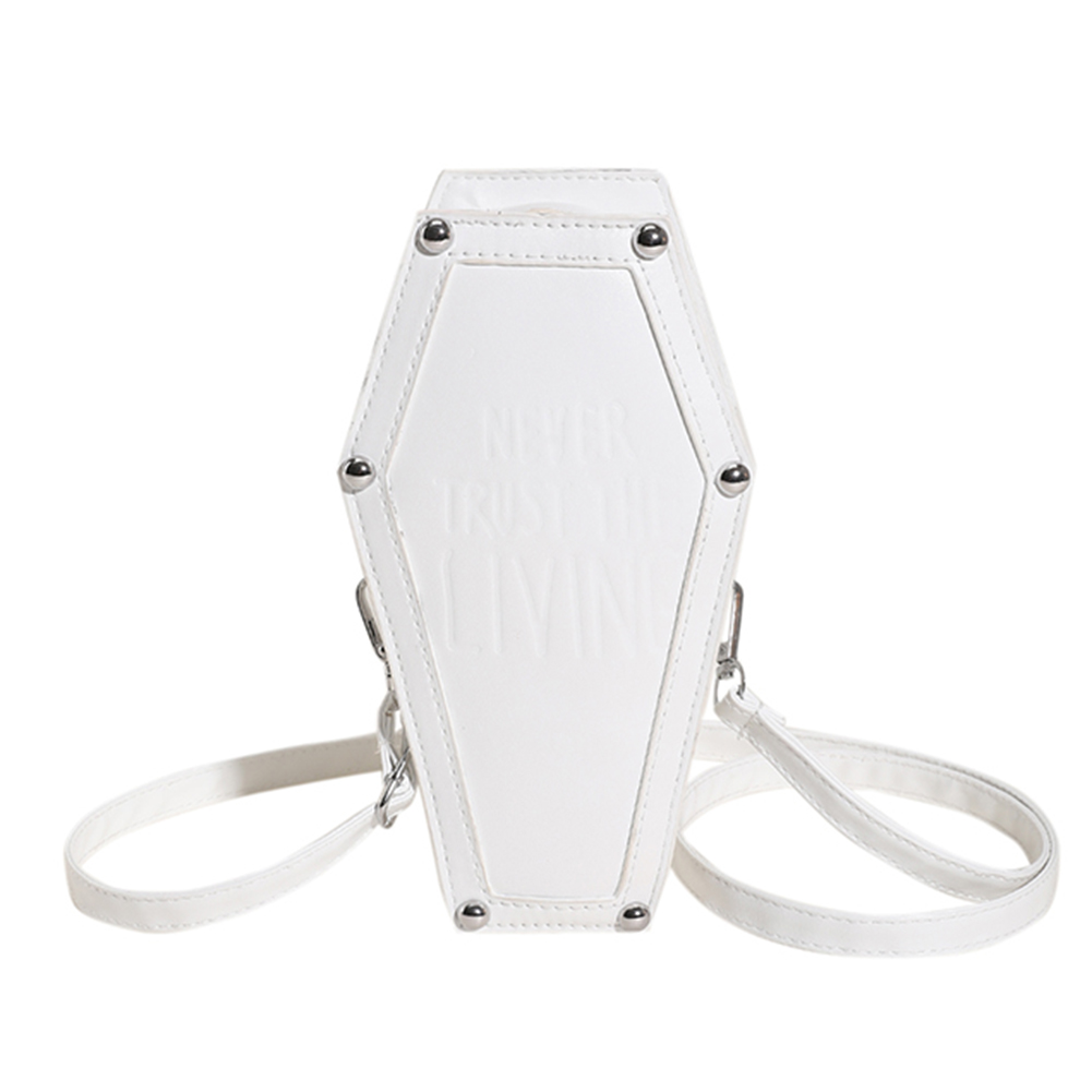 Women Crossbody Bag Large Capacity PU Shoulder Bag Coffin Shape Handbag Underarm Bag for Office Travel Make Up Cosmetic Bag