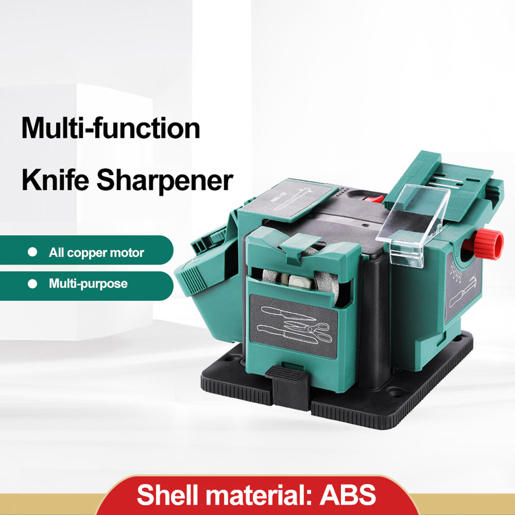 Multifunctional Drill Bit Sharpener Bench Mounting Electric Kitchen Knife Sharpener Angle Adjustable for Knife Chisel HSS Drill
