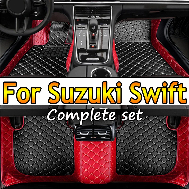 Leather Car Floor Mats For Suzuki Swift AZG D door Waterproof Pad Carpet Mat Rug Accessories