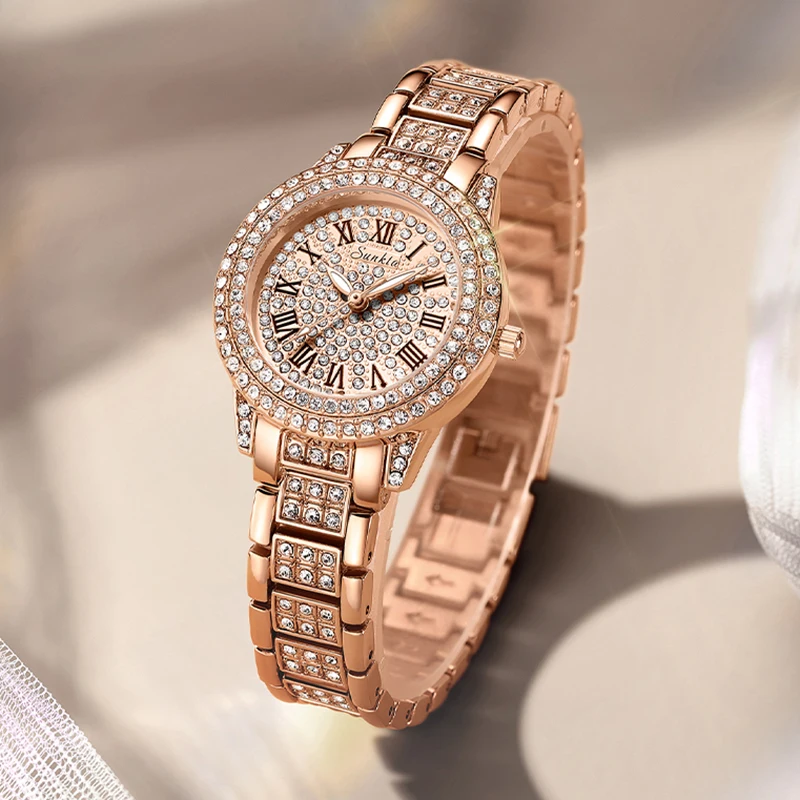 LIGE New Watch For Women Sunkta Brand Luxury Women Watch Creative Steel Waterproof Women Quartz Wristwatches Relogios Feminino