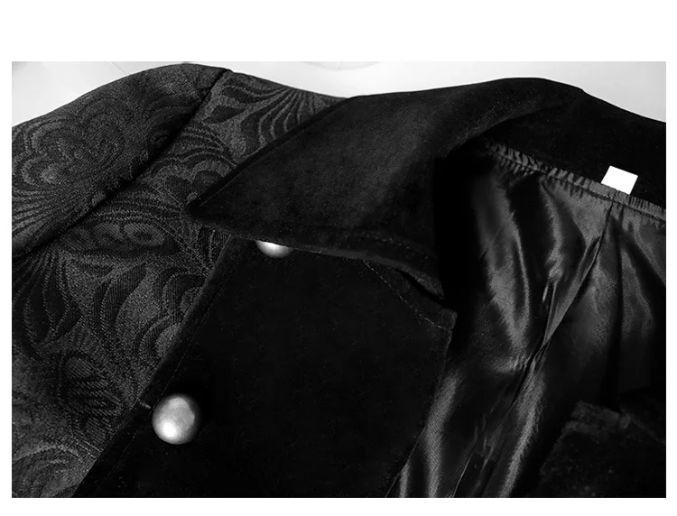 Mens Floral Jacquard Veet Steampunk Gothic new Tailcoat Jacket Renaissance Pirate 2025 Vampire Jackets Men Vintage Victorian Frock Coat