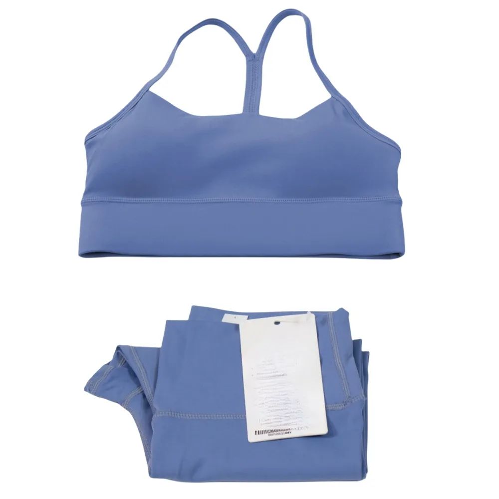 Align Yoga Set Women 2 Pieces Sportswear Gym Top U-shape Y-shape Bra Fiess High Waist Leggings Workout Sports Clothes Tracksuits Jogger