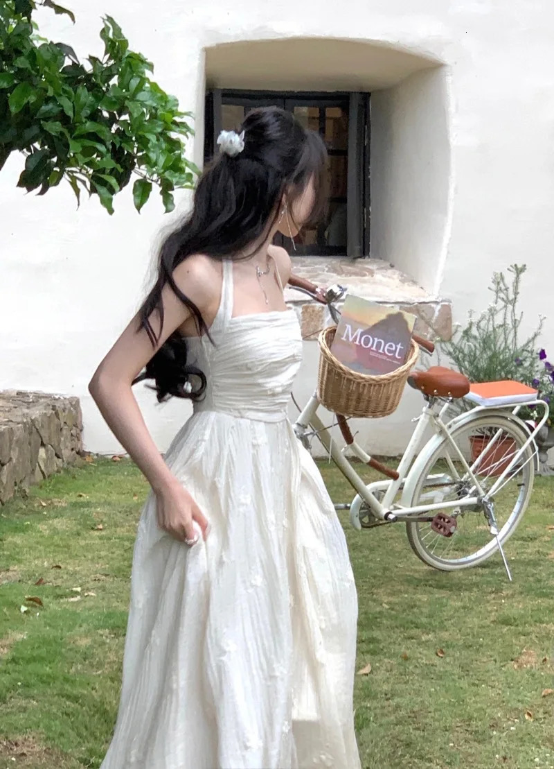 Summer Elegant Evening Party Midi Dress for Women Fashion Slim Princess Embroider Vestidos Female Korean Style Clothes 240319